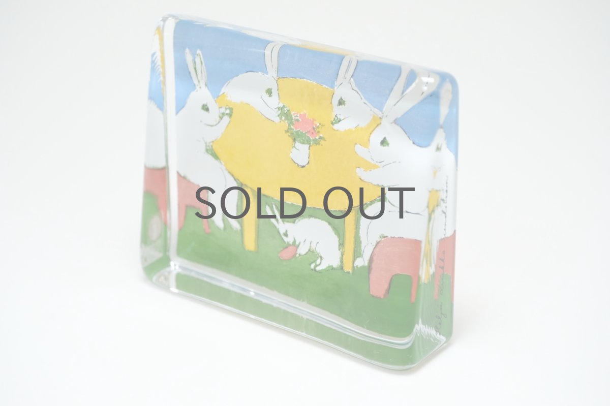 画像5: iittala/イッタラ /Helja Liukko Sundstrom/ヘルヤ・リウッコ・スンドストロム/glass cards/グラスカード/Negotiation bunny /ウサギたちの相談/Sサイズ (5)