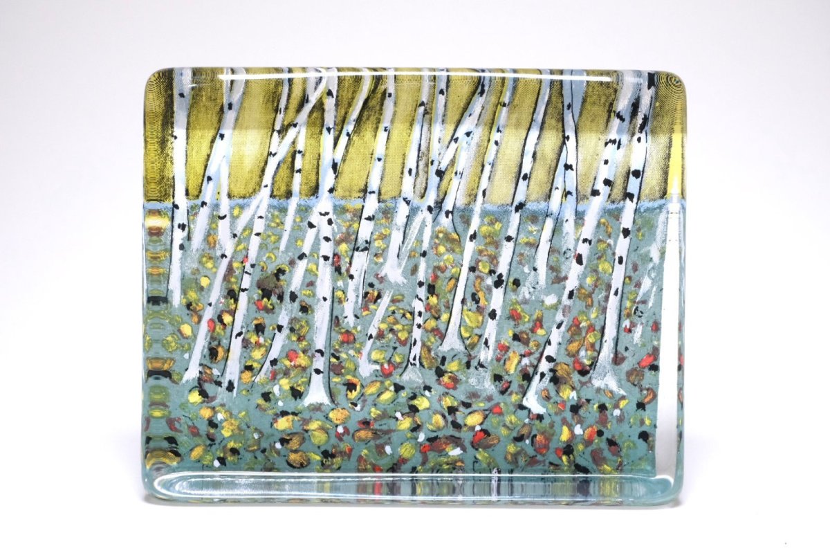 画像1: iittala/イッタラ/Helja Liukko Sundstrom/ヘルヤ・リウッコ・スンドストロム/Lehtien tanssi/落ち葉たちのダンス/ガラスカード/Lサイズ (1)
