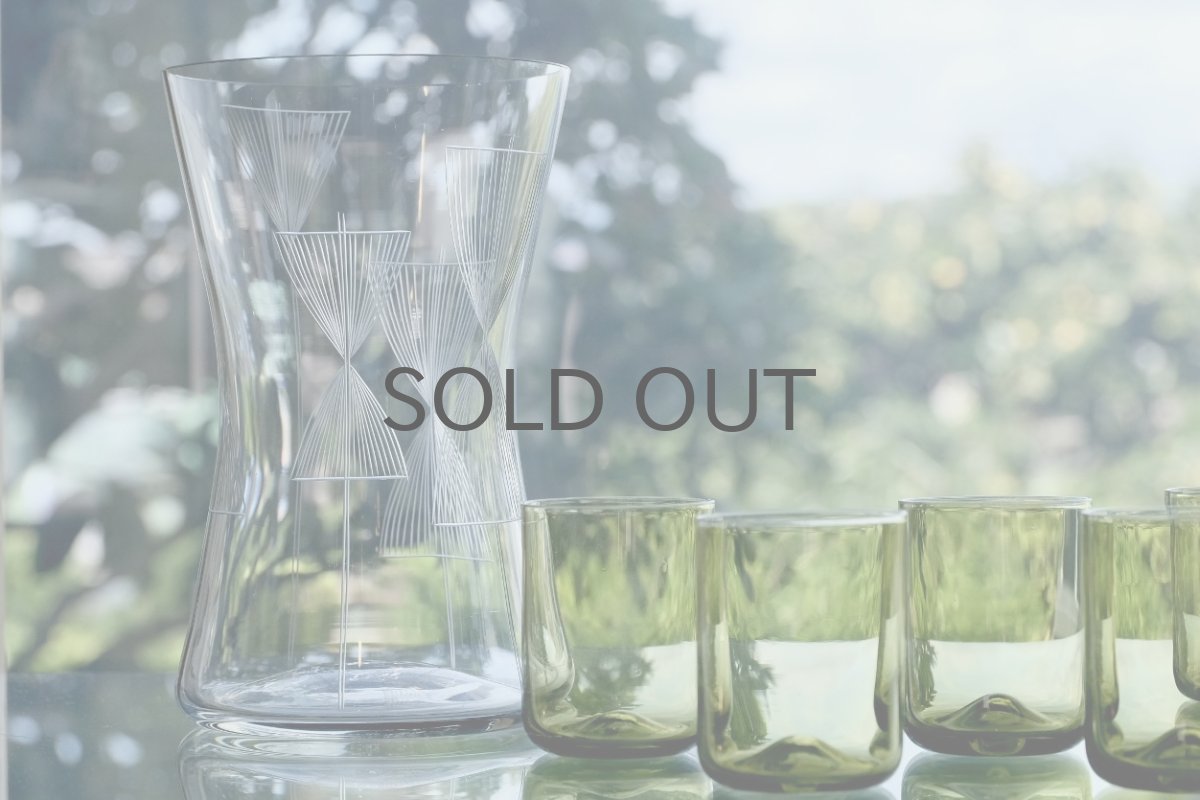 画像6: ビンテージ北欧雑貨/Kaj Franck/カイ・フランク/Nuutajarvi/ヌータヤルヴィ/Lilli/ショットグラス/オリーブグリーン/No.2 (6)