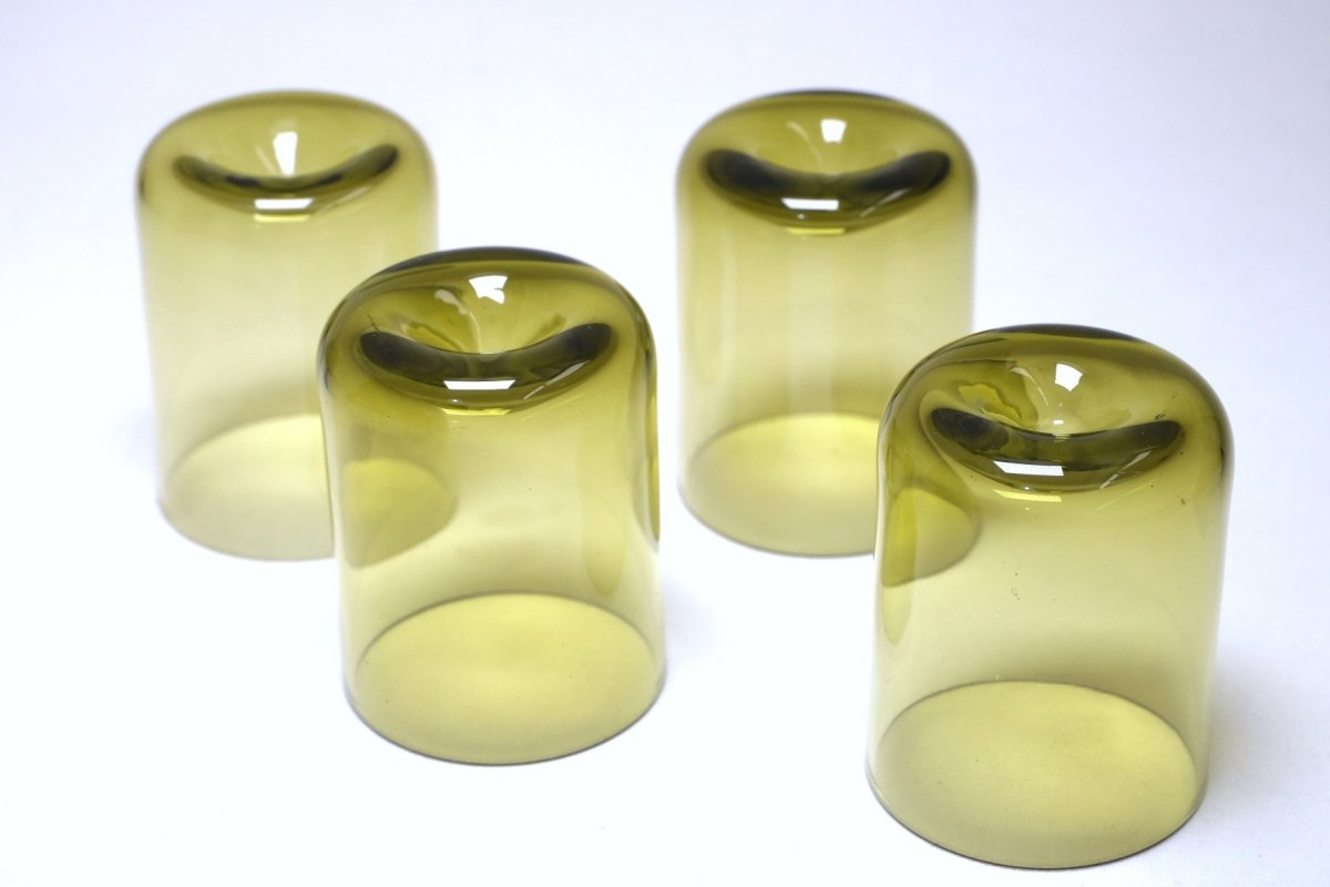 画像4: ビンテージ北欧雑貨/Kaj Franck/カイ・フランク/Nuutajarvi/ヌータヤルヴィ/Lilli/ショットグラス/オリーブグリーン/No.1 (4)