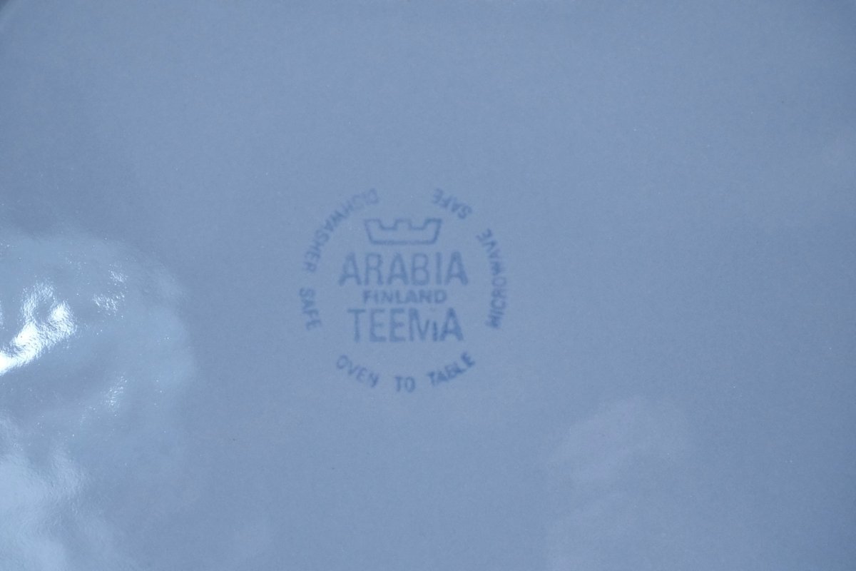画像6: 北欧ビンテージ食器/ARABIA/アラビア/Teema/ティーマ/23cmプレート/グレー廃盤色/No.1 (6)