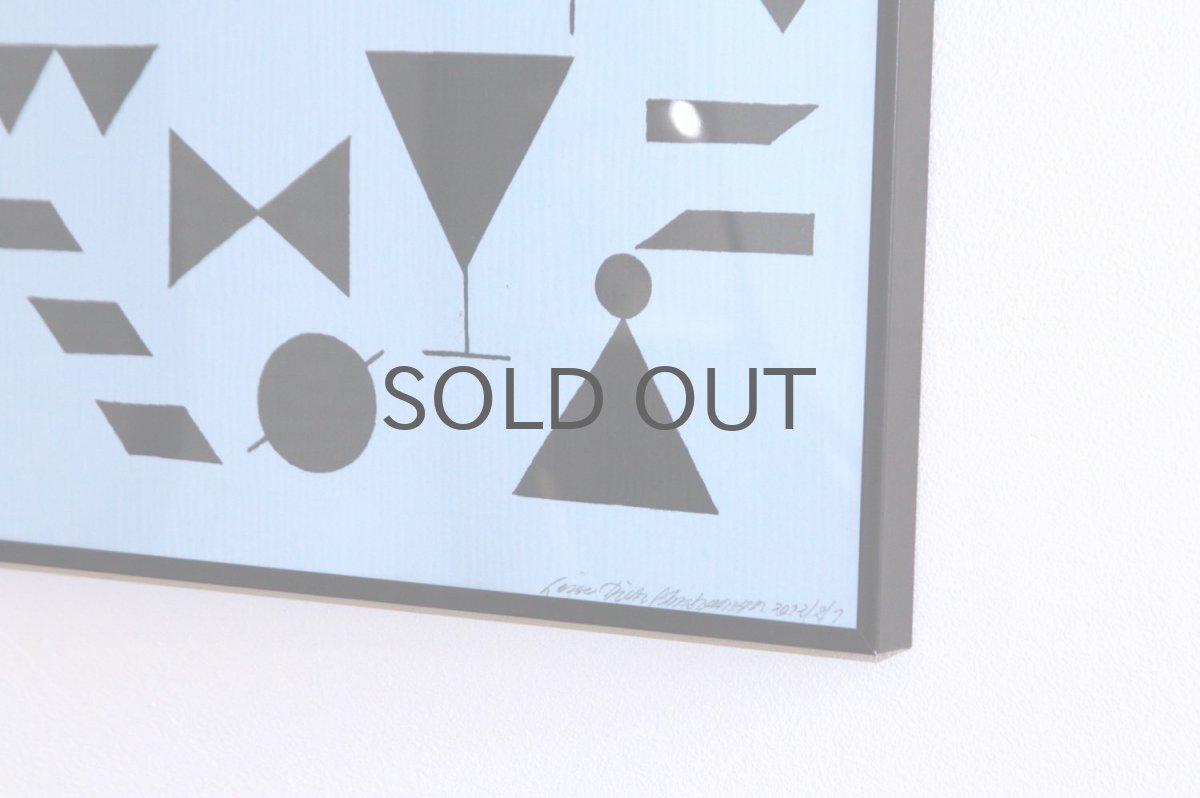 画像2: 北欧クラフトポスター/デンマークのアーティスト/Leise Dich Abrahamsen/A3フレーム付き/No.11 (2)