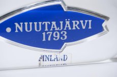 画像3: ビンテージ北欧雑貨/Nuutajarvi/ヌータヤルヴィ/ブランドロゴ/ブランドサイン/ブルー (3)