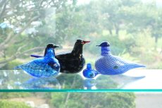 画像9: 北欧アートガラス/iittala/イッタラバード/Oiva Toikka/オイバトイッカ/Hippiainen/ヒッピアイネン/Golden-Crested Kinglet/ブルー (9)