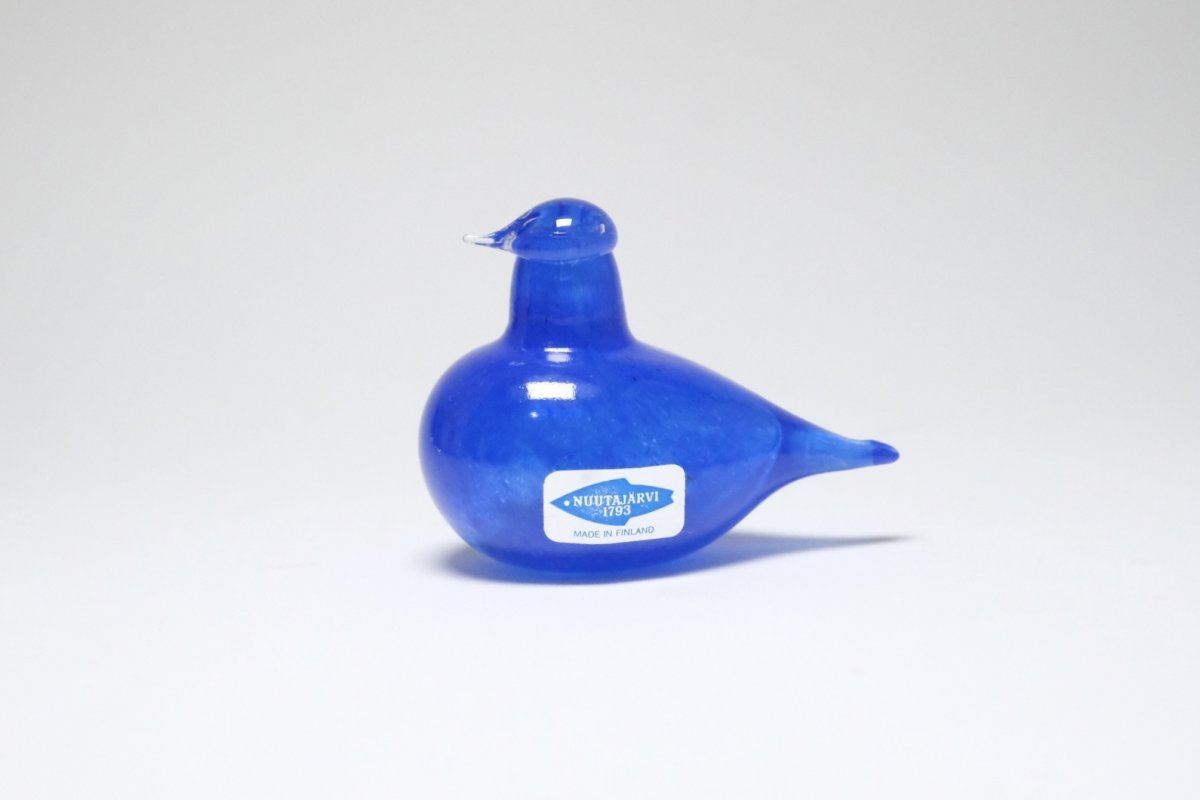 画像1: 北欧アートガラス/iittala/イッタラバード/Oiva Toikka/オイバトイッカ/Hippiainen/ヒッピアイネン/Golden-Crested Kinglet/ブルー (1)