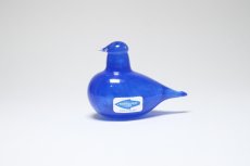 画像1: 北欧アートガラス/iittala/イッタラバード/Oiva Toikka/オイバトイッカ/Hippiainen/ヒッピアイネン/Golden-Crested Kinglet/ブルー (1)
