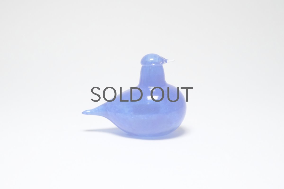画像2: 北欧アートガラス/iittala/イッタラバード/Oiva Toikka/オイバトイッカ/Hippiainen/ヒッピアイネン/Golden-Crested Kinglet/ブルー (2)