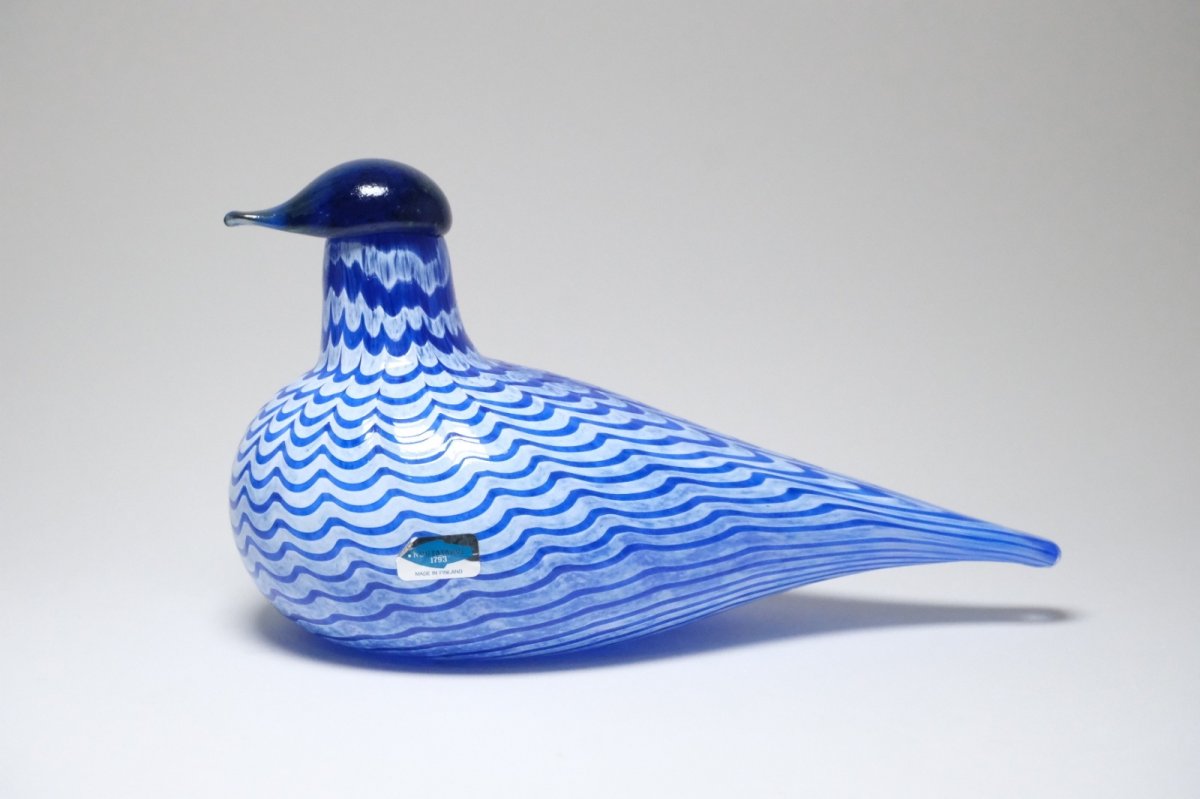 画像1: 北欧アートガラス/ビンテージガラス/Oiva Toikka/オイバ・トイッカ/iittala/イッタラ/Birds/バード/Aro-Yhtymä Oy/1992年/カンパニーバード/Lintu Sininen/Blue Bird/ブルーバード (1)