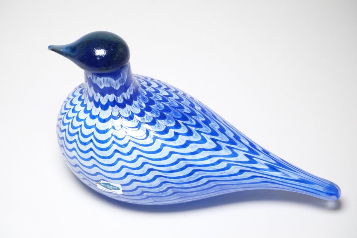 画像4: 北欧アートガラス/ビンテージガラス/Oiva Toikka/オイバ・トイッカ/iittala/イッタラ/Birds/バード/Aro-Yhtymä Oy/1992年/カンパニーバード/Lintu Sininen/Blue Bird/ブルーバード (4)