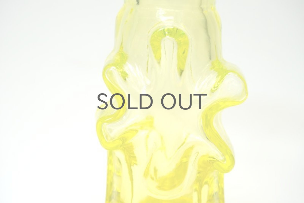 画像3: 北欧ビンテージ雑貨/フィンランド/Riihimaen Lasi/リーヒマエンラシ/Kasperi/Erkkitapio Siiroinen/イエロー1連/ウランガラス (3)