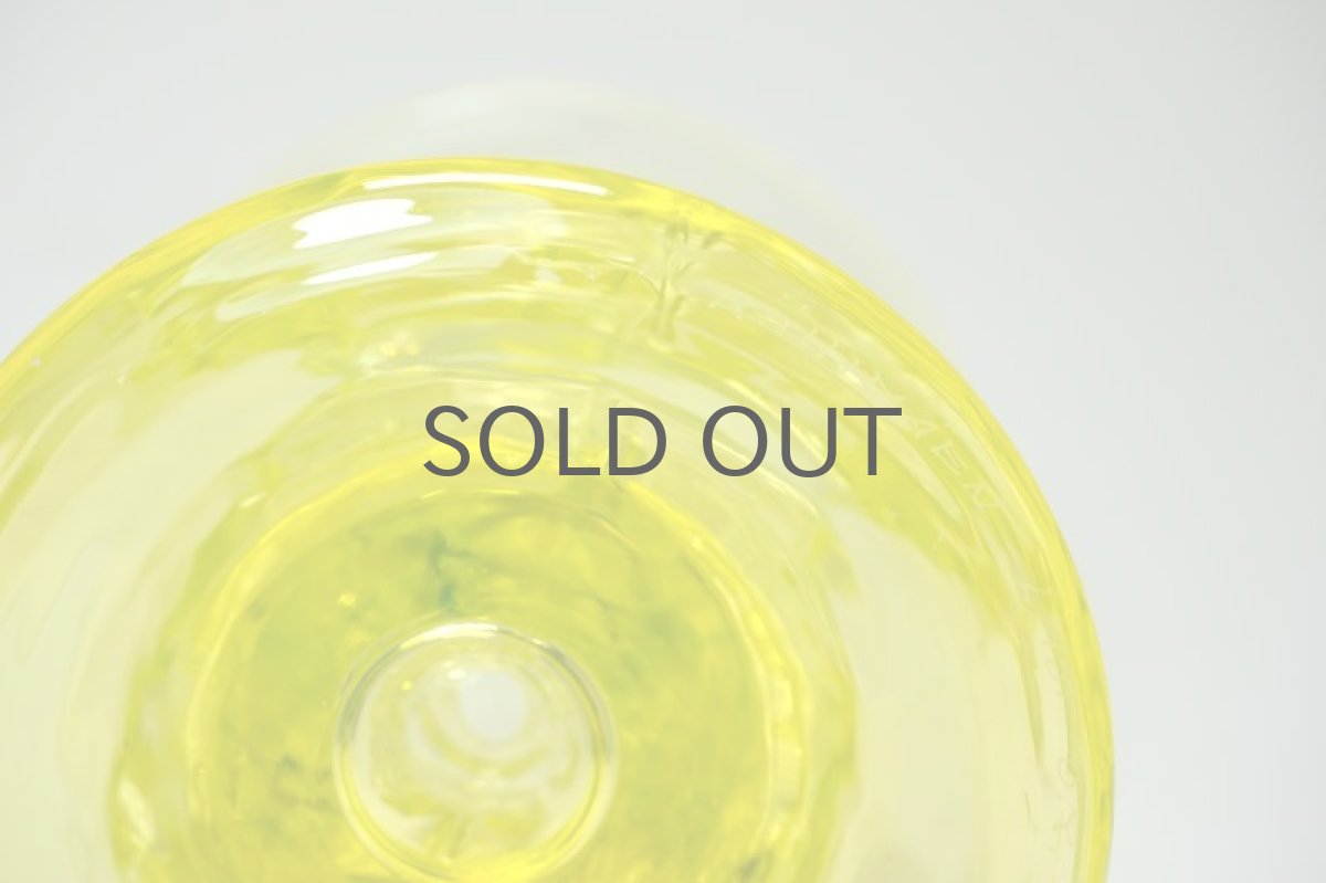 画像6: 北欧ビンテージ雑貨/フィンランド/Riihimaen Lasi/リーヒマエンラシ/Kasperi/Erkkitapio Siiroinen/イエロー1連/ウランガラス (6)