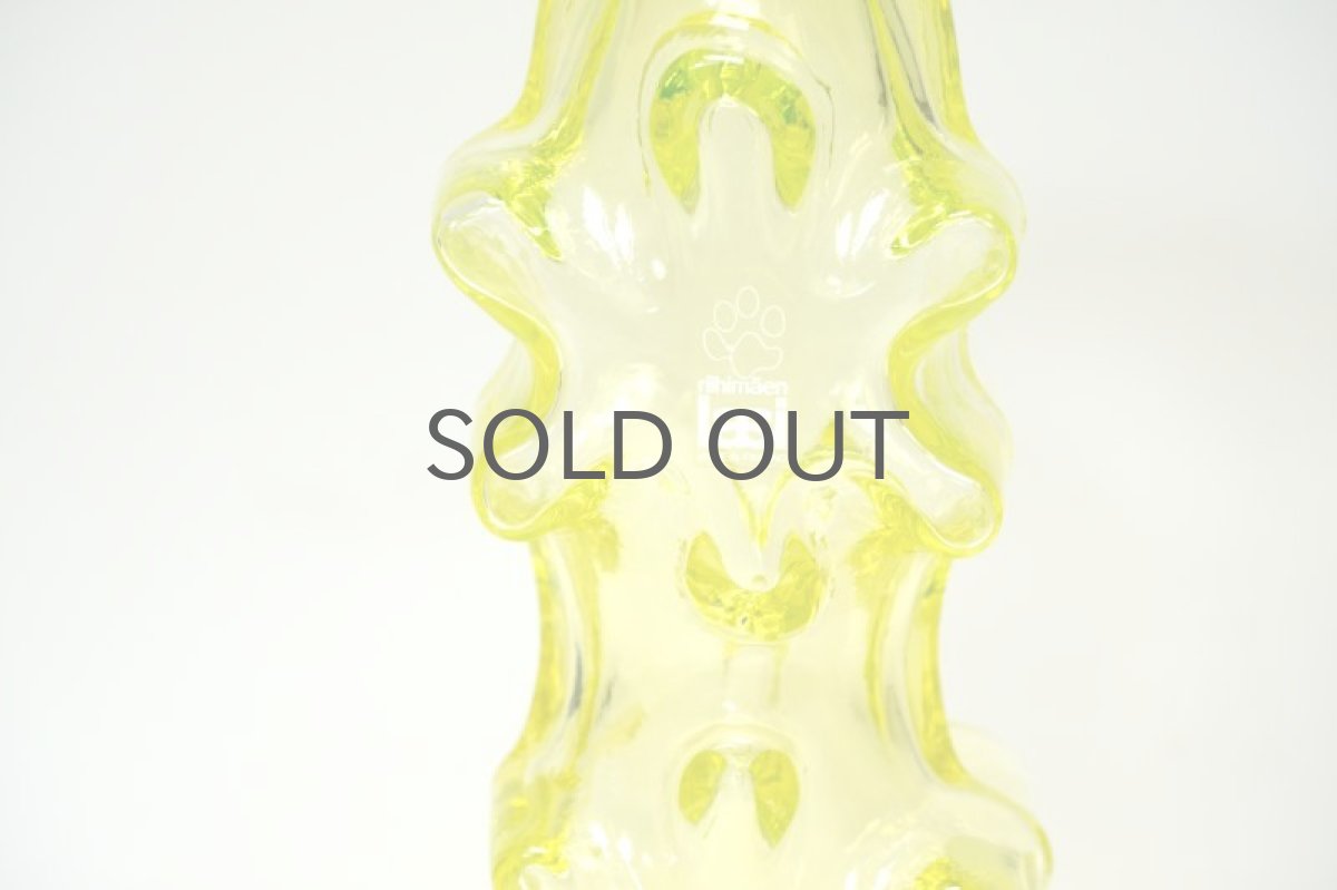 画像3: 北欧ビンテージ雑貨/フィンランド/Riihimaen Lasi/リーヒマエンラシ/Kasperi/Erkkitapio Siiroinen/イエロー2連/ウランガラス (3)