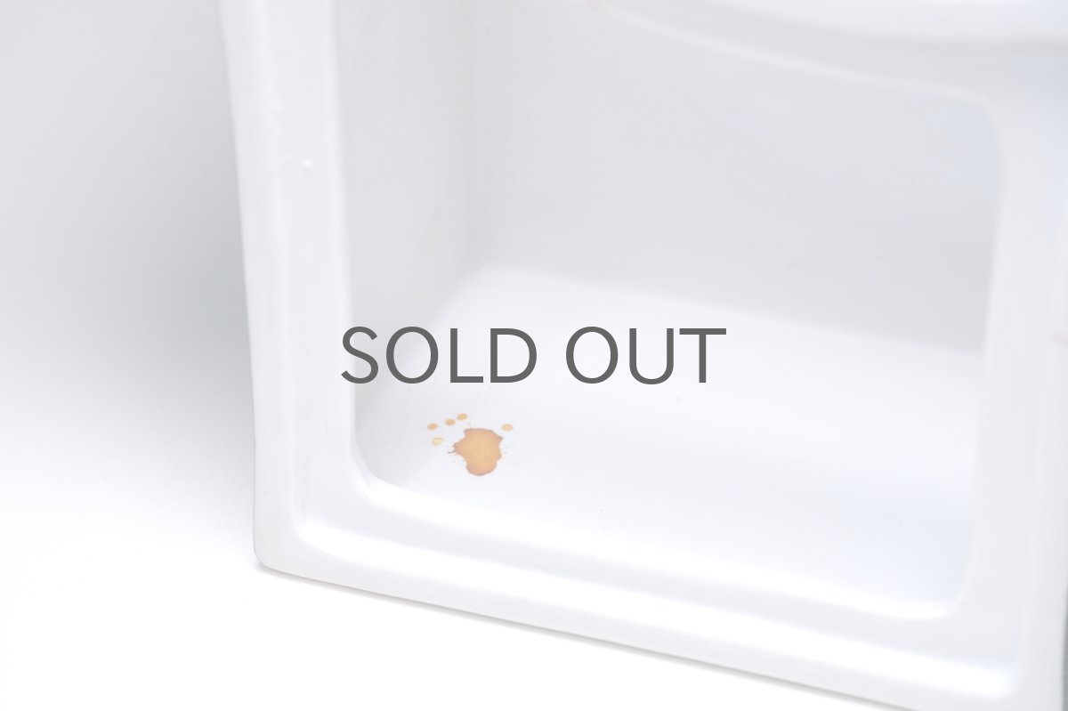 画像8: Rorstrand/ロールストランド/Sylvia Leuchovius/ シルヴィア・レウショブス/置き時計/小鳥/ダークグリーン/ヒビあり (8)