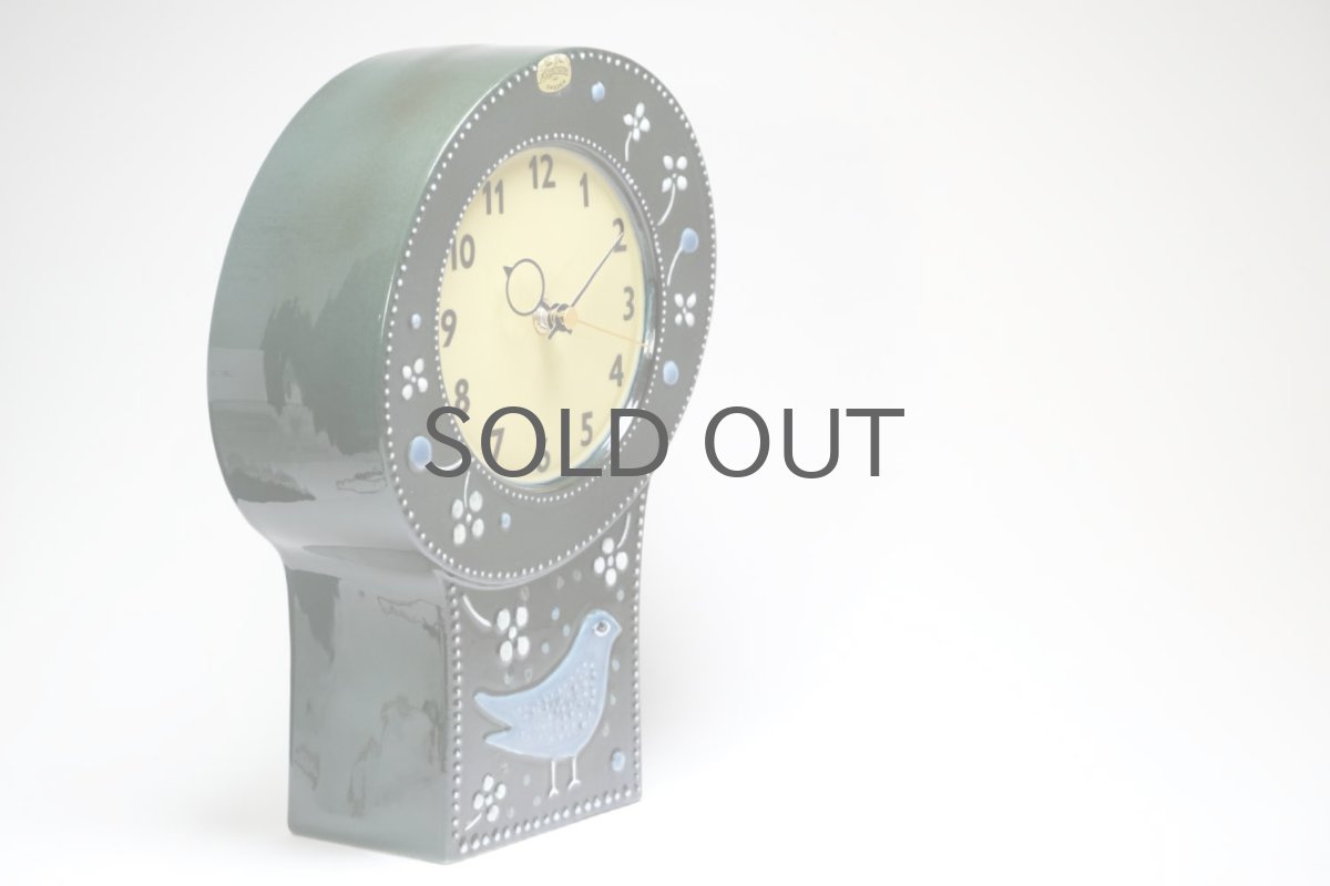 画像4: Rorstrand/ロールストランド/Sylvia Leuchovius/ シルヴィア・レウショブス/ 置き時計/小鳥/ダークグリーン (4)