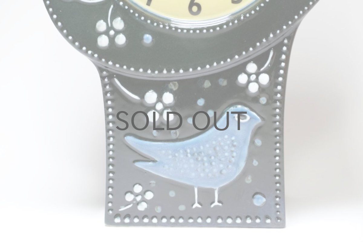 画像3: Rorstrand/ロールストランド/Sylvia Leuchovius/ シルヴィア・レウショブス/ 置き時計/小鳥/ダークグリーン (3)