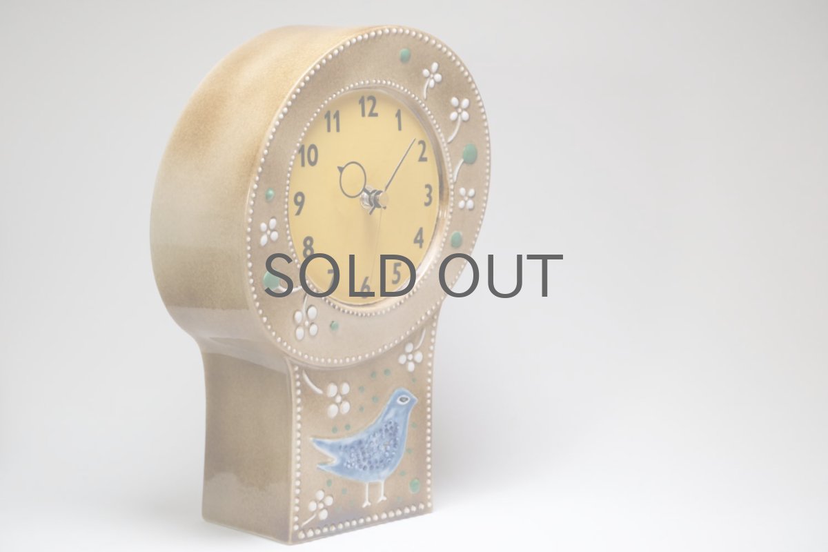 画像4: Rorstrand/ロールストランド/Sylvia Leuchovius/ シルヴィア・レウショヴス/ 置き時計小鳥/キャメル (4)