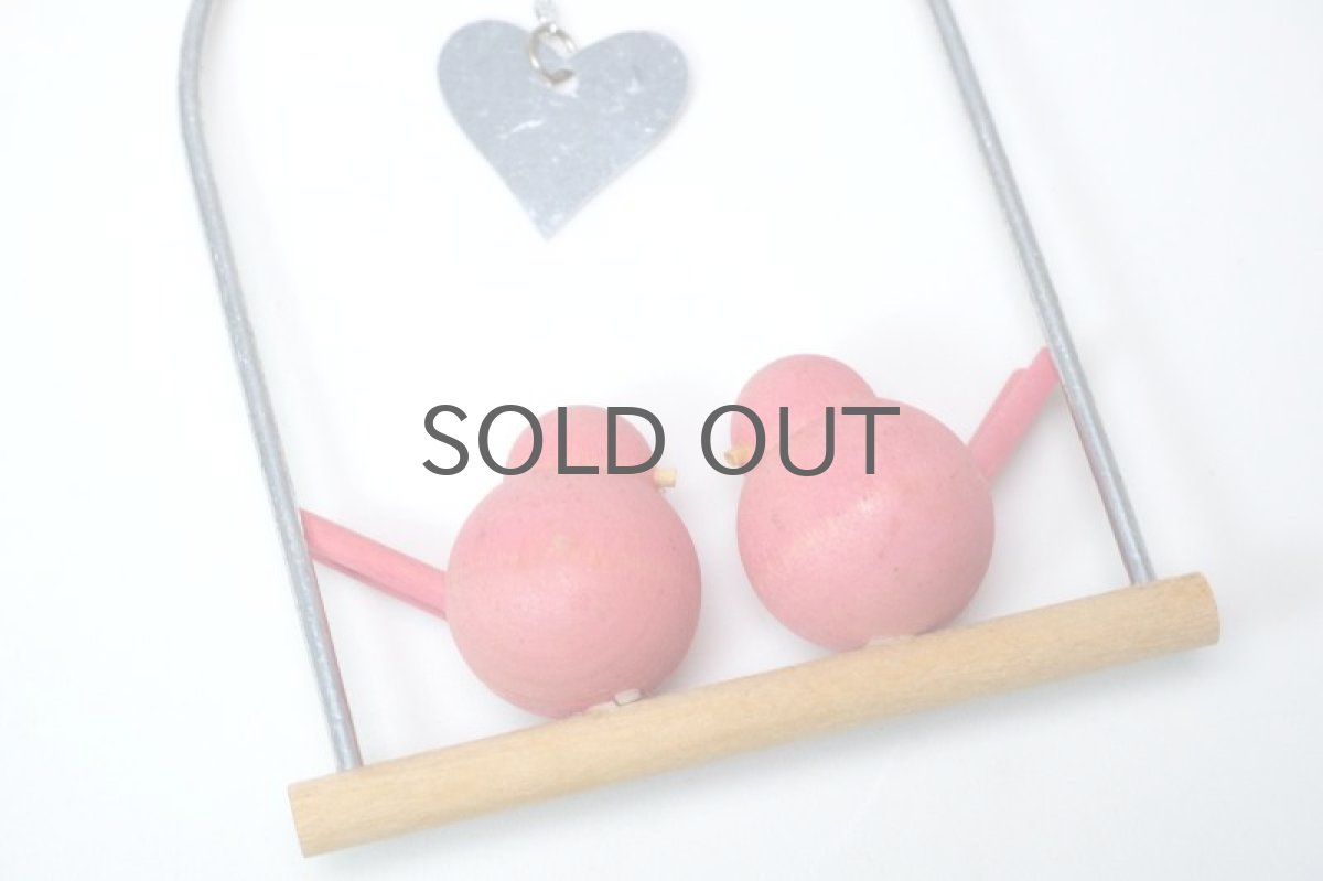 画像4: 北欧インテリアビンテージ雑貨/フィンランド製/aarikka/アーリッカ/木製オブジェ/ハンギングレッド小鳥 (4)