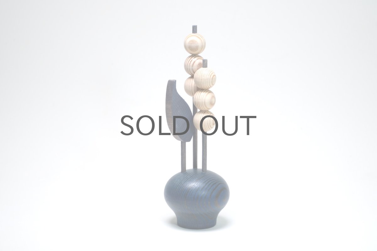 画像2: 北欧インテリアビンテージ雑貨/フィンランド製/aarikka/アーリッカ/木製オブジェ/木の実/ ブルー系 (2)