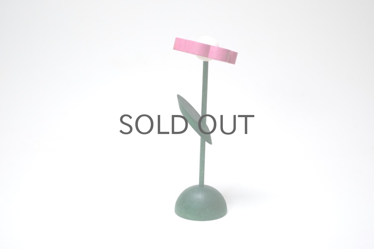 画像2: 北欧インテリアビンテージ雑貨/フィンランド製/aarikka/アーリッカ/木製オブジェ/ピンクの花 (2)