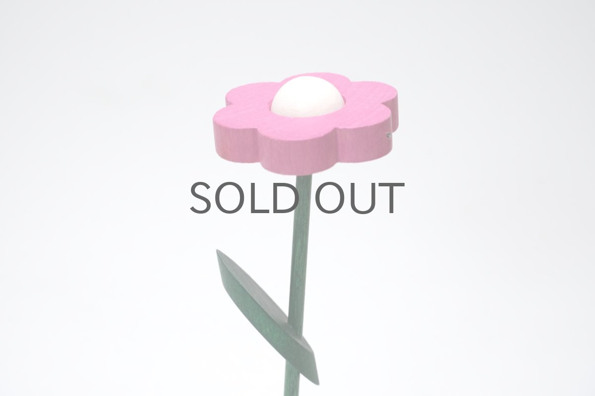 画像4: 北欧インテリアビンテージ雑貨/フィンランド製/aarikka/アーリッカ/木製オブジェ/ピンクの花 (4)