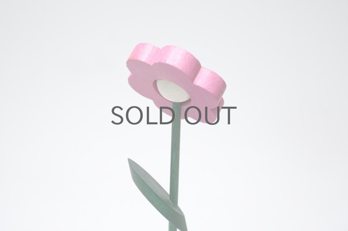 画像5: 北欧インテリアビンテージ雑貨/フィンランド製/aarikka/アーリッカ/木製オブジェ/ピンクの花 (5)