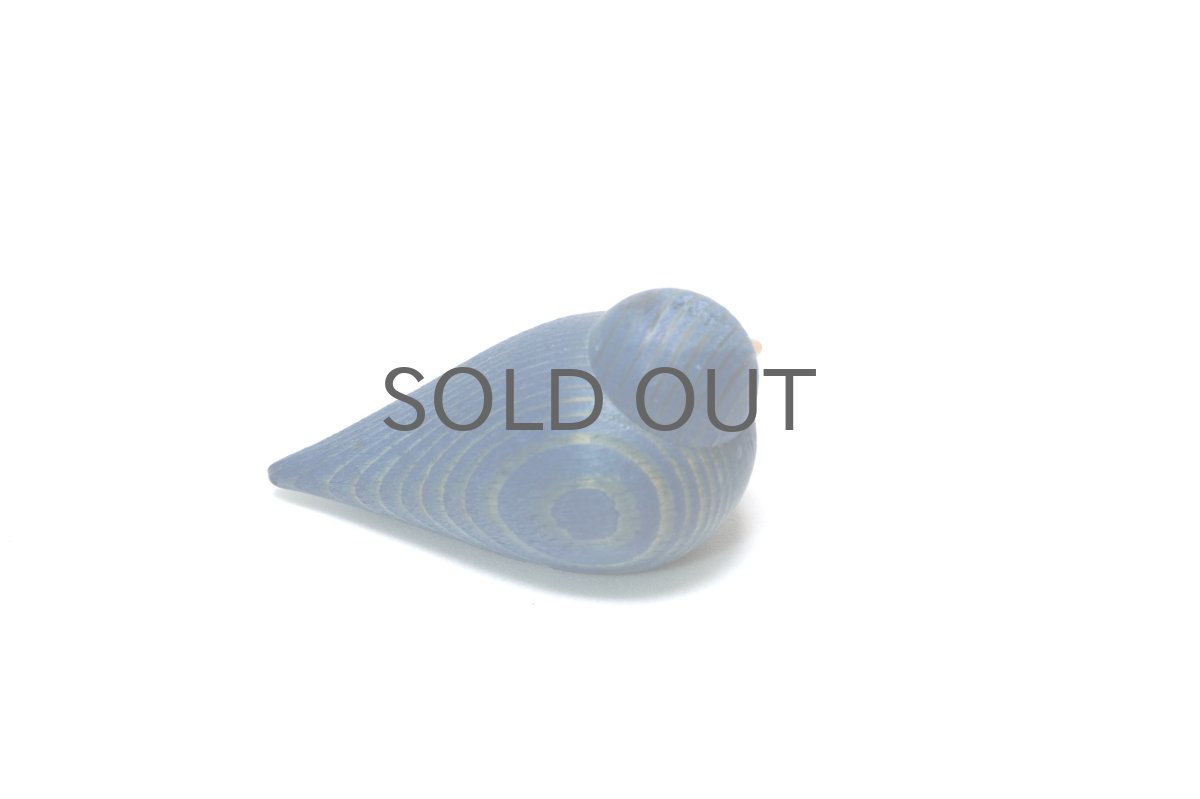 画像2: 北欧インテリアビンテージ雑貨/フィンランド製/aarikka/アーリッカ/木製オブジェ/ブルー小鳥 (2)