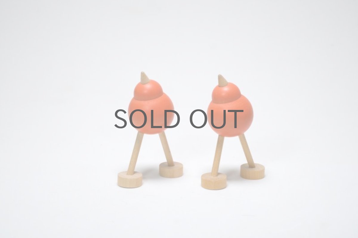 画像4: 北欧インテリアビンテージ雑貨/フィンランド製/aarikka?/アーリッカ?/木製オブジェ/オレンジ小鳥 (4)