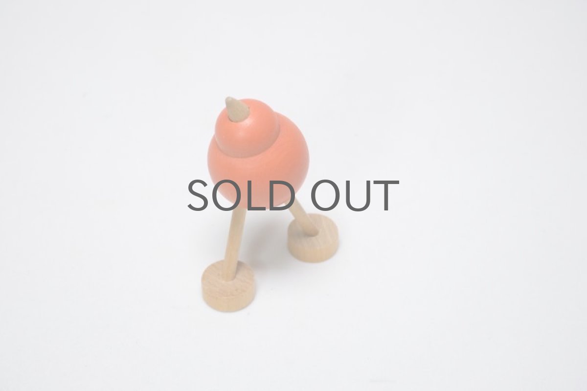 画像3: 北欧インテリアビンテージ雑貨/フィンランド製/aarikka?/アーリッカ?/木製オブジェ/オレンジ小鳥 (3)