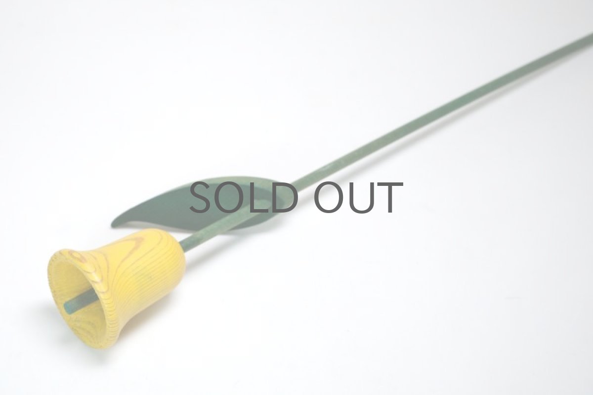 画像2: 北欧インテリアビンテージ雑貨/フィンランド製/aarikka/アアリッカ/木製オブジェ/イエロー花/No.3 (2)