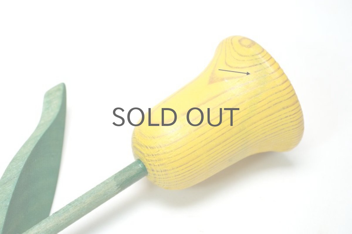 画像4: 北欧インテリアビンテージ雑貨/フィンランド製/aarikka/アアリッカ/木製オブジェ/イエロー花/No.3 (4)