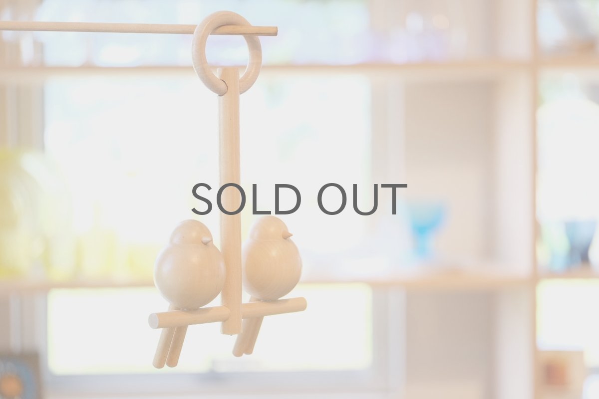 画像8: 北欧インテリアビンテージ雑貨/フィンランド製/aarikka/アーリッカ/木製オブジェ/２羽の小鳥/ハンギング (8)