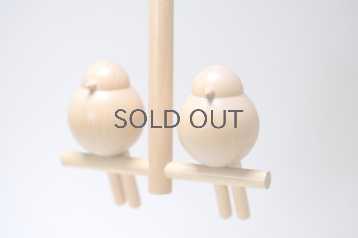 画像3: 北欧インテリアビンテージ雑貨/フィンランド製/aarikka/アーリッカ/木製オブジェ/２羽の小鳥/ハンギング (3)