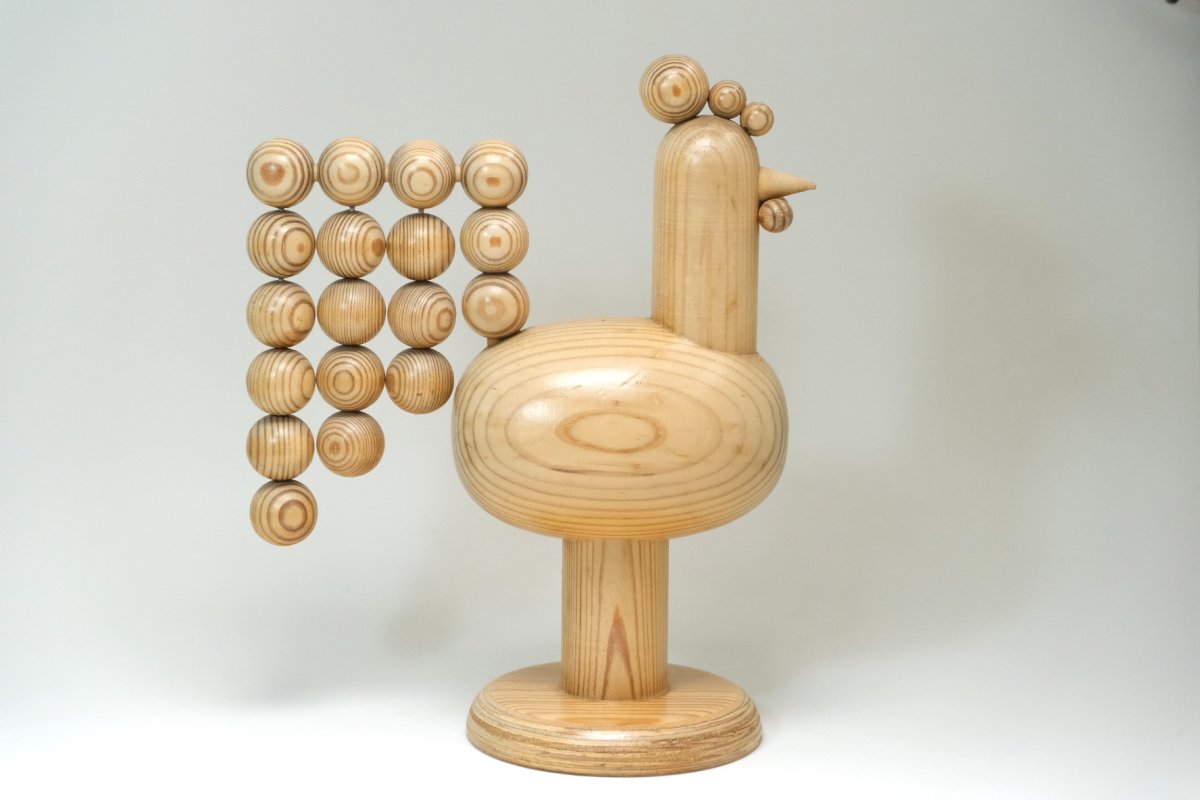 画像5: 北欧インテリアビンテージ雑貨/フィンランド製/aarikka/アーリッカ/Kukko/ニワトリ/木製 (5)