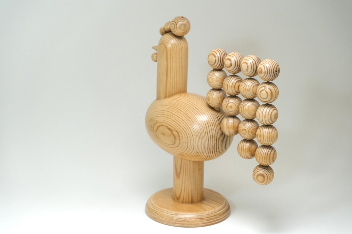 画像8: 北欧インテリアビンテージ雑貨/フィンランド製/aarikka/アーリッカ/Kukko/ニワトリ/木製 (8)