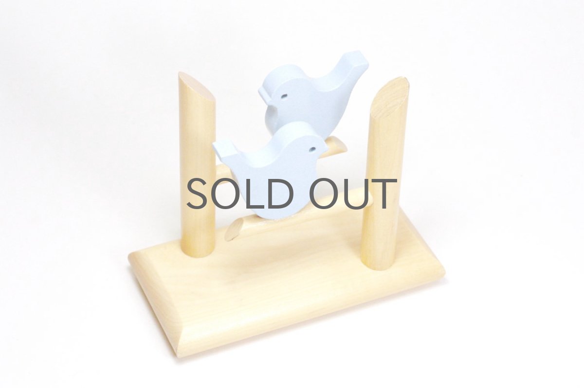 画像2: 北欧インテリアビンテージ雑貨/フィンランド製/aarikka/アーリッカ/木製ペーパーナプキンホルダー/小鳥 (2)