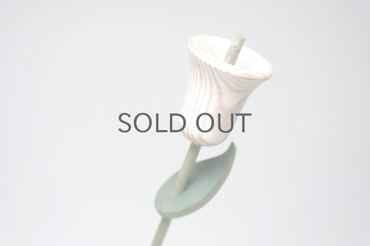 画像2: 北欧インテリアビンテージ雑貨/フィンランド製/aarikka/アアリッカ/木製オブジェ/ホワイト花 (2)