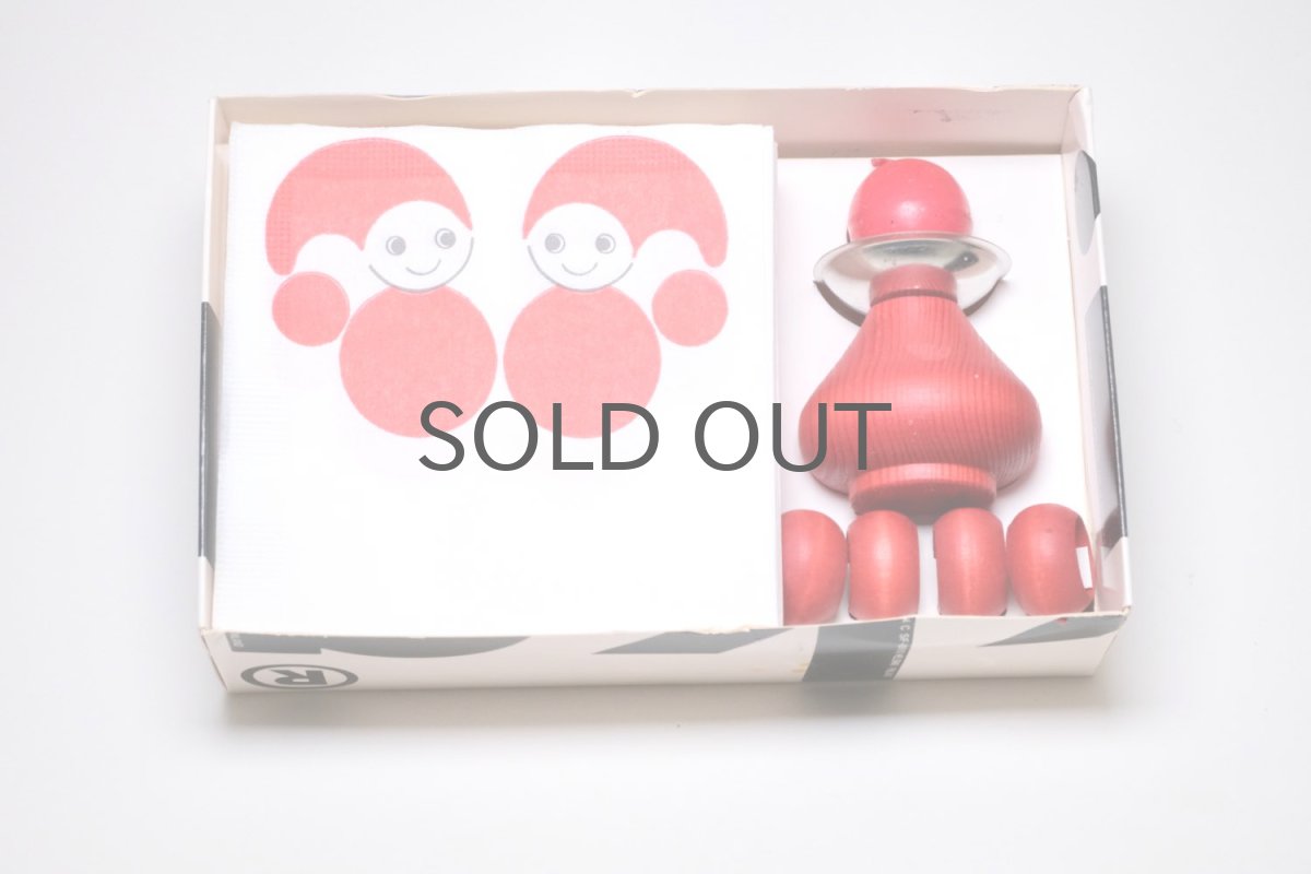 画像2: 北欧インテリアビンテージ雑貨/フィンランド製/aarikka/アーリッカ/木製クリスマス用キャンドル&ペーパーナフキン&ナフキンリング (2)