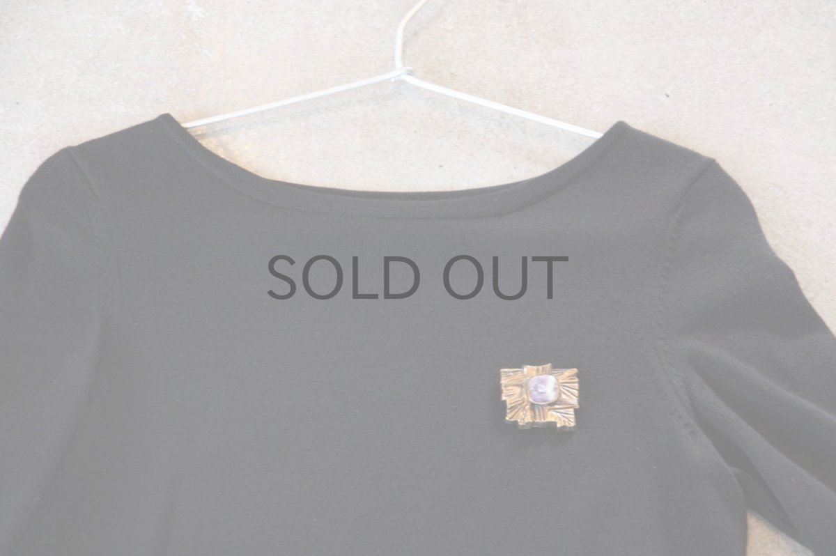 画像4: フィンランド/ヴィンテージアクセサリー/Pentti Sarpaneva/ブロンズブローチ/アメジスト (4)