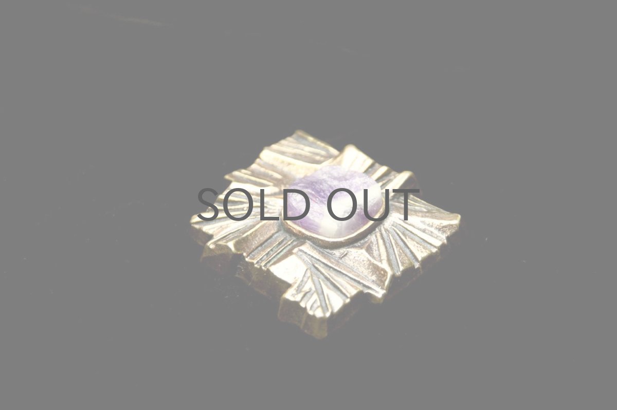 画像2: フィンランド/ヴィンテージアクセサリー/Pentti Sarpaneva/ブロンズブローチ/アメジスト (2)