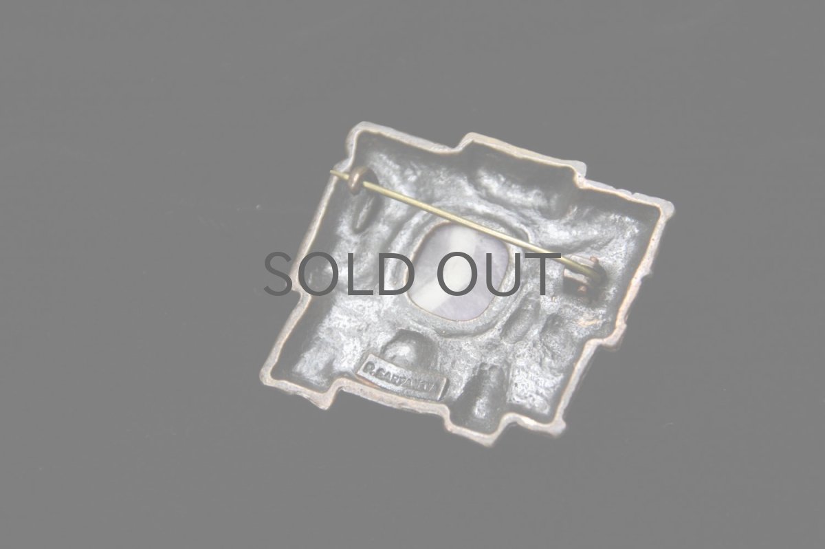 画像3: フィンランド/ヴィンテージアクセサリー/Pentti Sarpaneva/ブロンズブローチ/アメジスト (3)