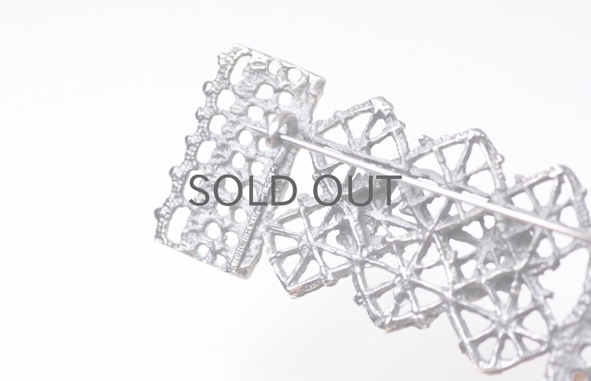 画像3: フィンランド/ヴィンテージアクセサリー/Pentti Sarpaneva/シルバー/レースブローチ (3)