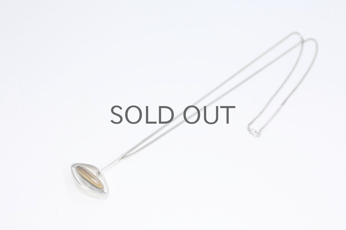 画像5: フィンランドヴィンテージアクセサリー/kauppi Elis/シルバー✕タイガーアイ/ペンダント (5)