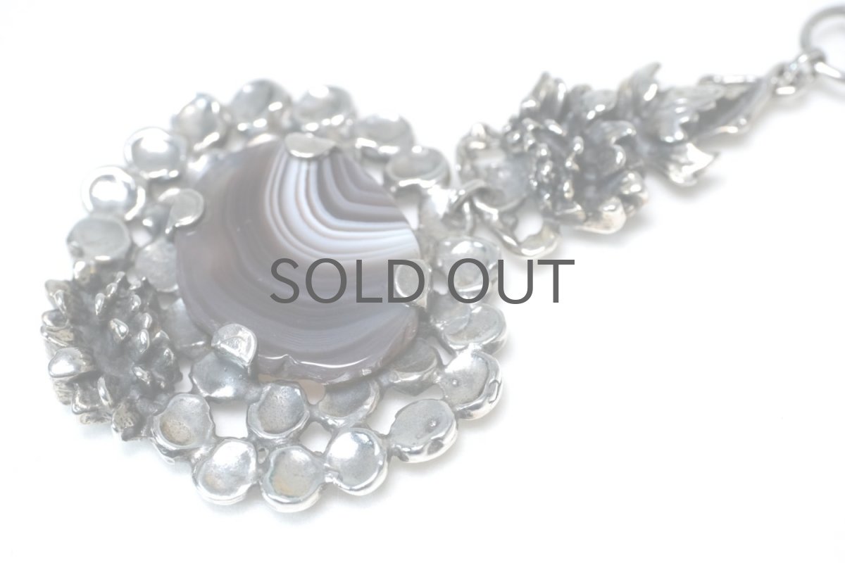 画像2: フィンランド/ビンテージアクセサリー/Pentti Sarpaneva/ペンティ サルパネッバ/AKAATTI/シルバー＆メノウペンダント/No.1 (2)