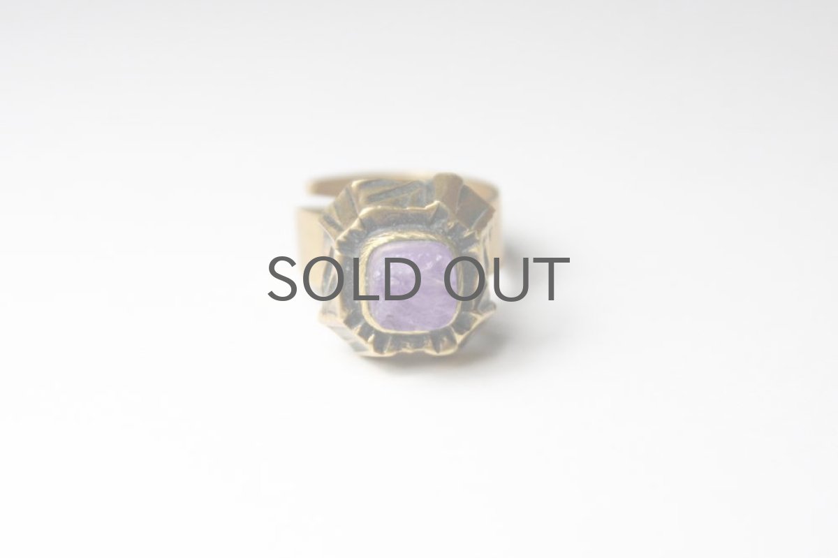 画像2: フィンランドヴィンテージアクセサリー Pentti Sarpaneva ブロンズ×アメジスト リング (2)