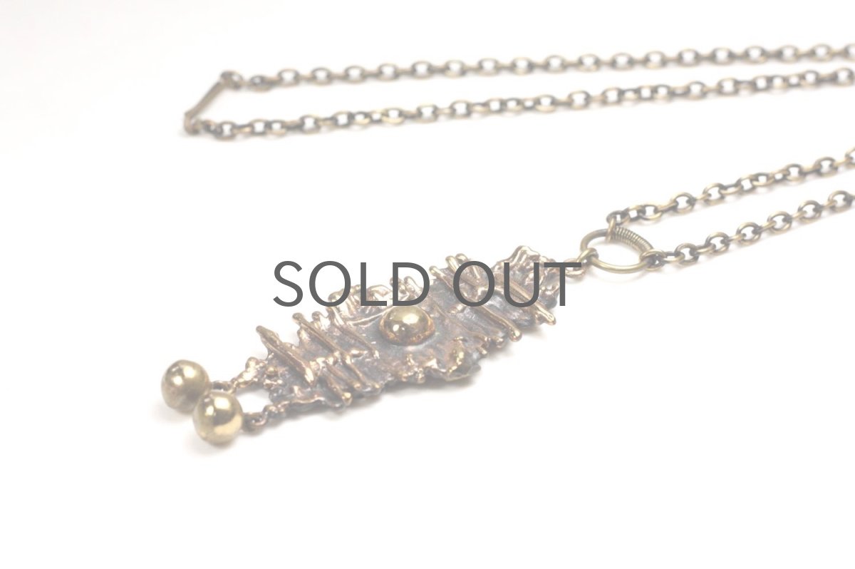 画像4: フィンランドヴィンテージアクセサリー/Pentti Sarpaneva/ブロンズペンダント/ツインボール (4)