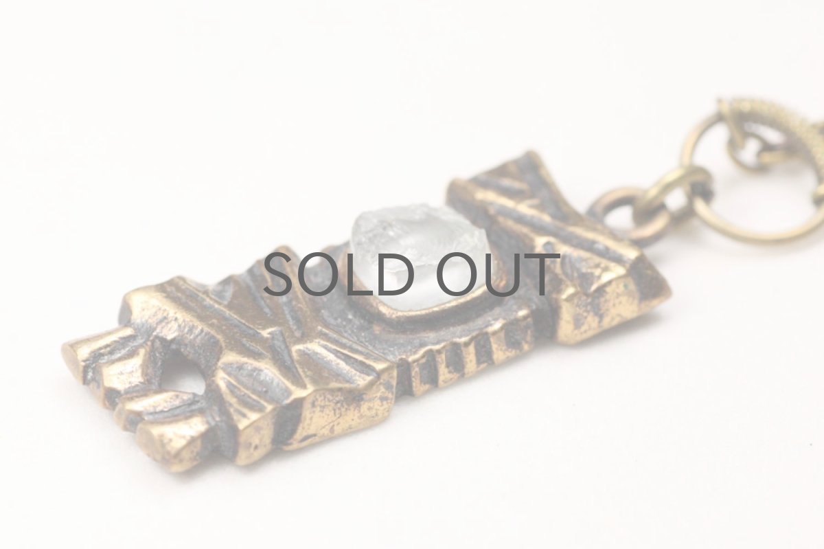 画像2: フィンランドヴィンテージアクセサリー/Pentti Sarpaneva/ブロンズペンダント/水晶 (2)