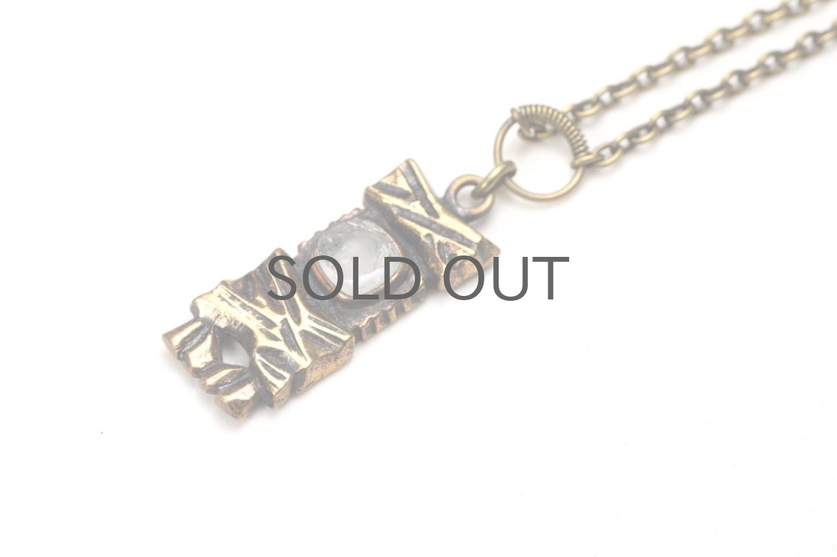 画像3: フィンランドヴィンテージアクセサリー/Pentti Sarpaneva/ブロンズペンダント/水晶 (3)