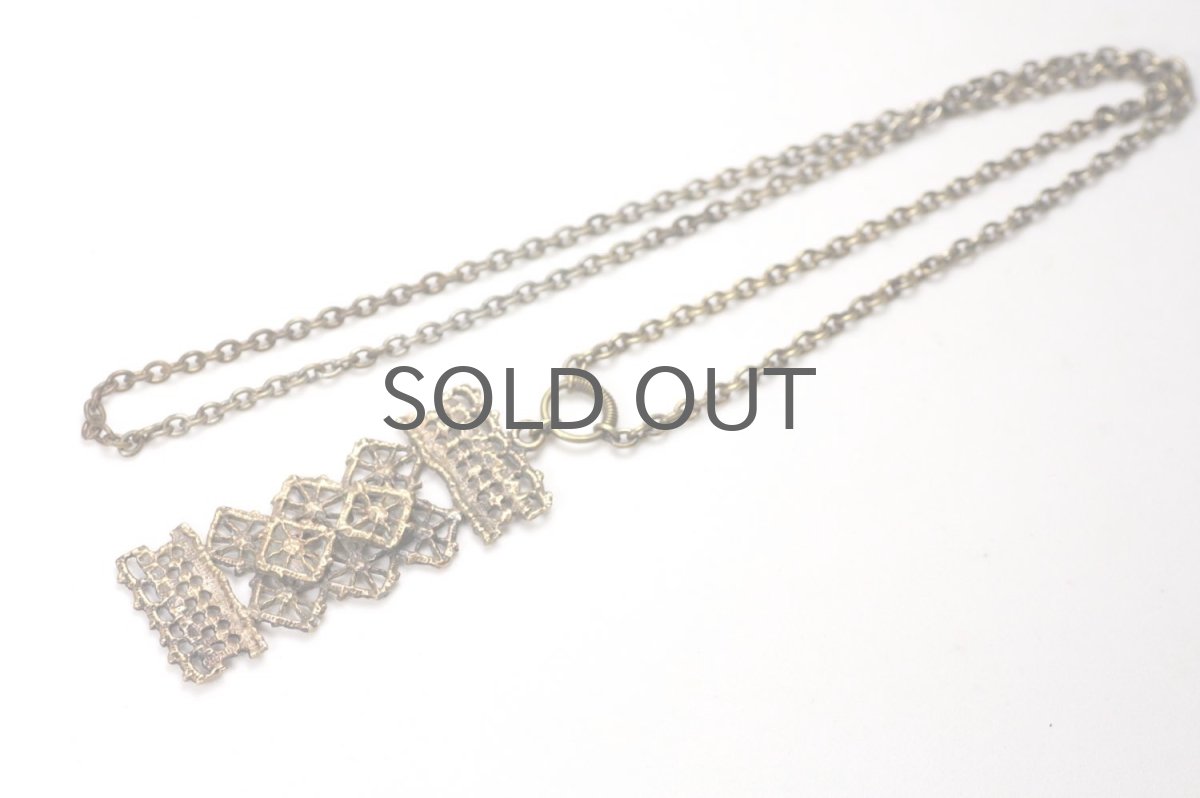 画像4: フィンランドヴィンテージアクセサリー/Pentti Sarpaneva/ブロンズペンダント/レース (4)