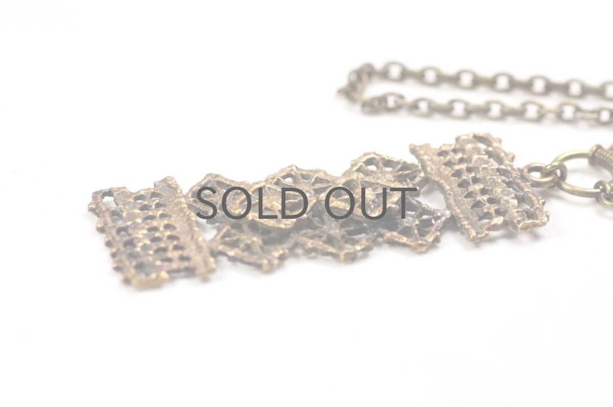 画像5: フィンランドヴィンテージアクセサリー/Pentti Sarpaneva/ブロンズペンダント/レース (5)