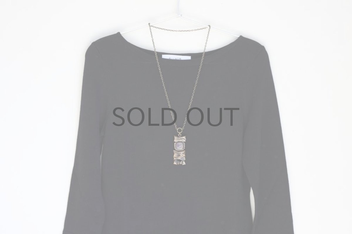 画像4: フィンランドヴィンテージアクセサリー Pentti Sarpaneva ブロンズ×アメジストペンダントNo.4 (4)